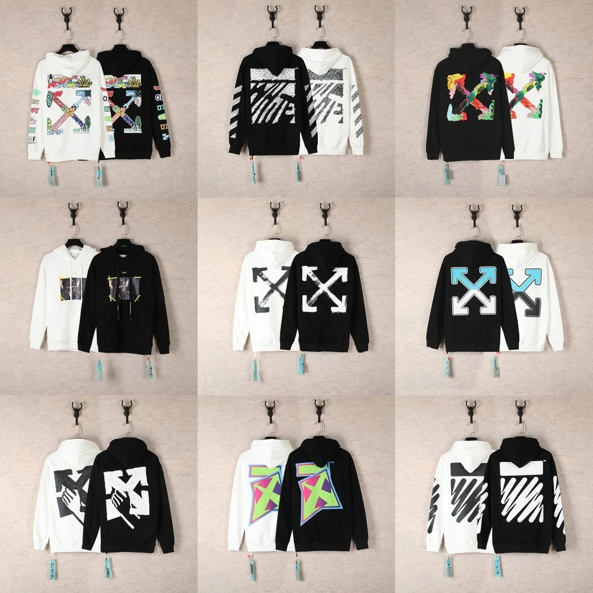 Graffiti arrow hoodies for men and women couples sweatshirts  