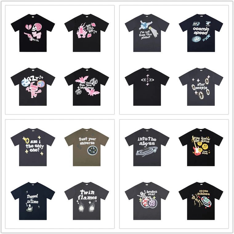 Spring and summer classic collection skull and rabbit print short-sleeved casual T-shirts for men and women  
